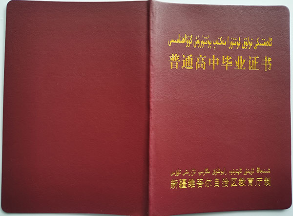 06年新疆高中毕业证样本（原版图片）