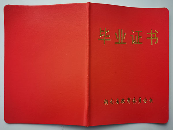 衡阳2001年高中毕业证样本(图解)