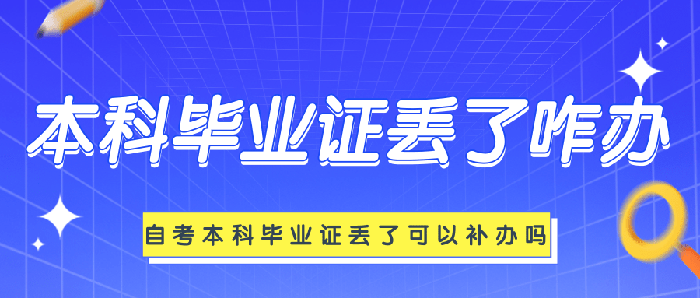 自考本科毕业证丢了咋办（自考本科毕业证丢了可以补办吗）