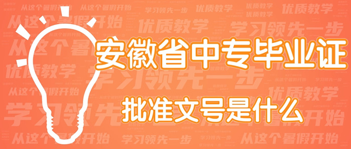 安徽省中专毕业证批准文号是什么