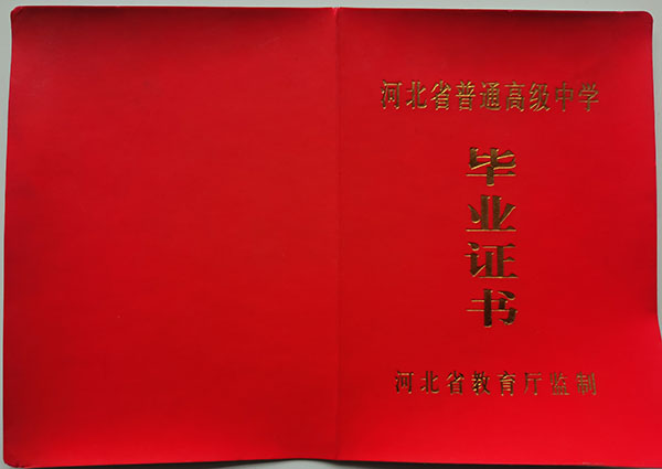大名2000年高中毕业证样本