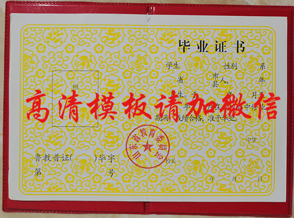 泰安2000年高中毕业证样本及高清图片