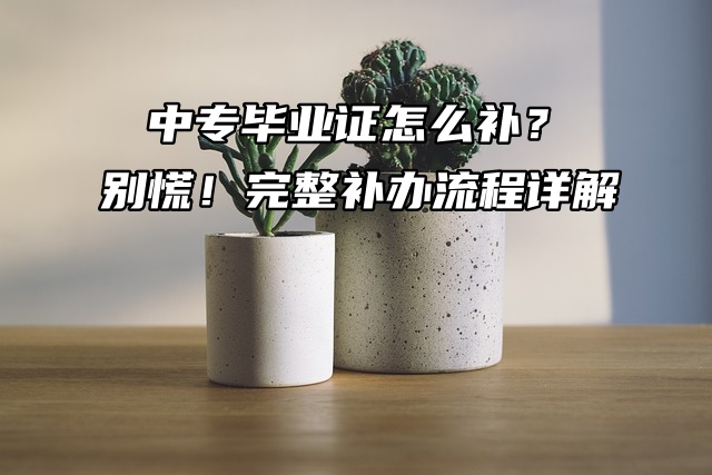 中专毕业证补办全流程