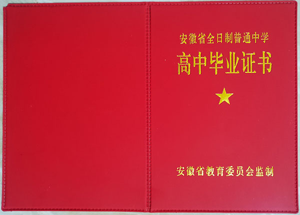 合肥市高中毕业证样本图片与模板