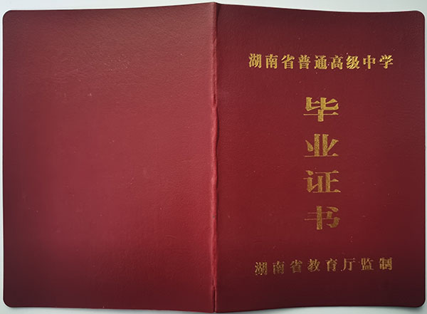 攸县2010年高中毕业证图片
